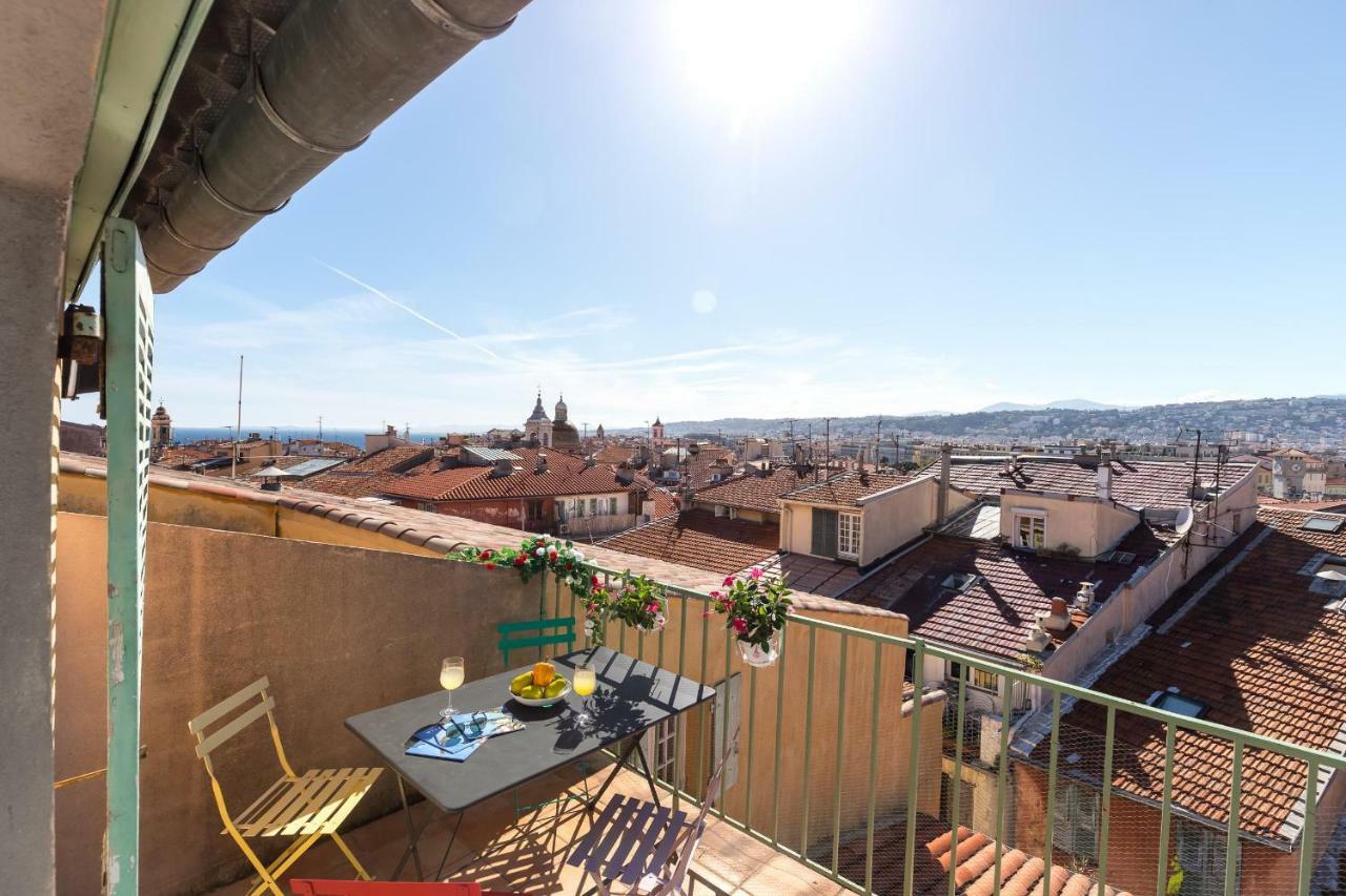 La Croix - F3, Terrasse Vue Panoramique, Vieux-Nice Old Town And Terrace Εξωτερικό φωτογραφία