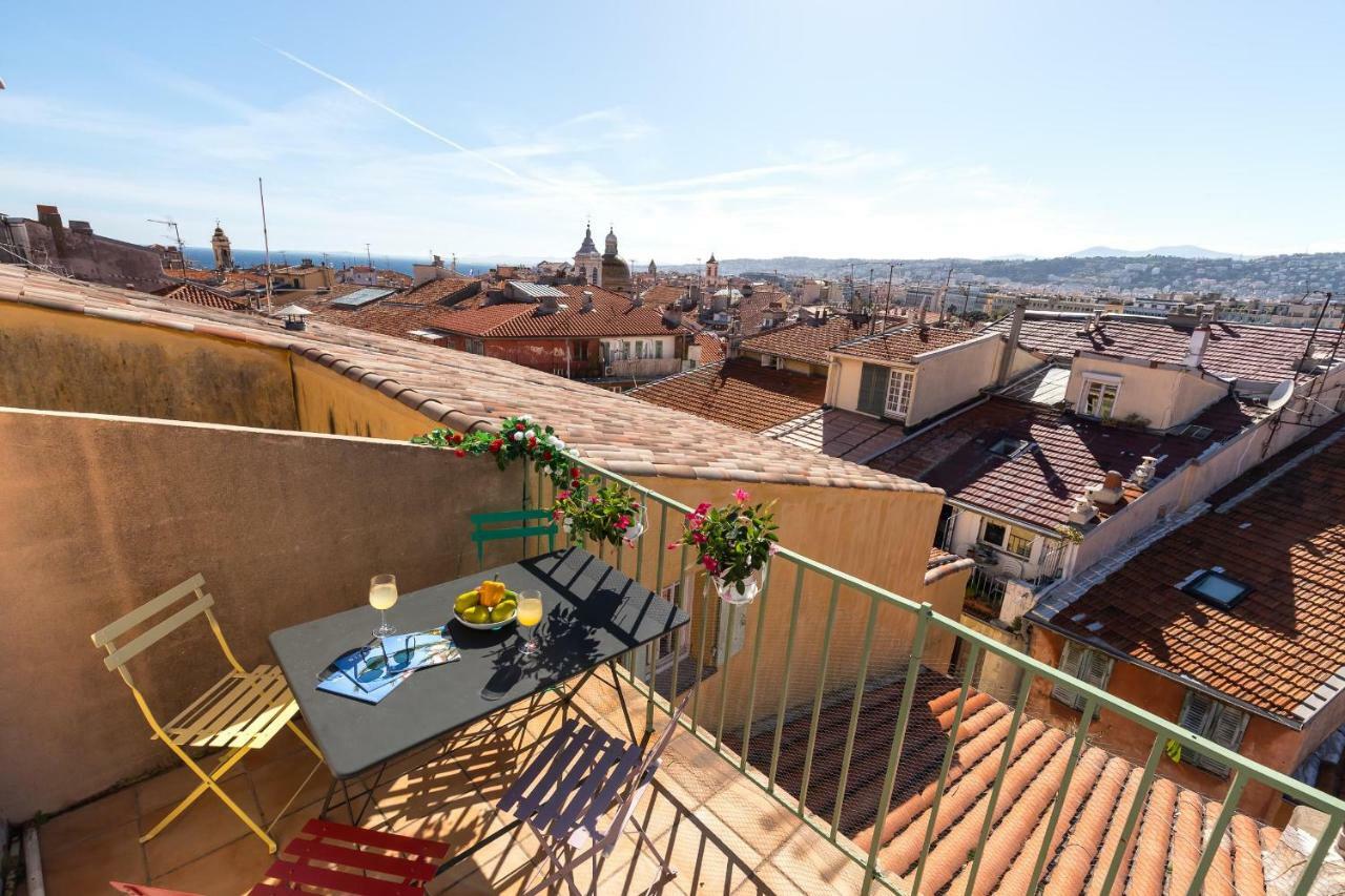 La Croix - F3, Terrasse Vue Panoramique, Vieux-Nice Old Town And Terrace Εξωτερικό φωτογραφία