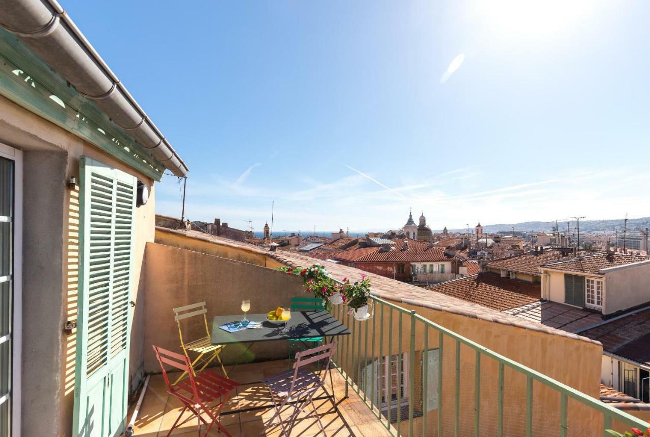 La Croix - F3, Terrasse Vue Panoramique, Vieux-Nice Old Town And Terrace Εξωτερικό φωτογραφία